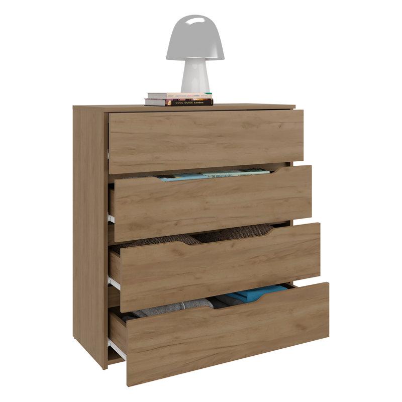Commode à 4 tiroirs, Chêne