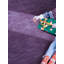 Tapis Manns en laine tissée à la main, écologique - 3 m x 4 m, rectangulaire | Couleur violette | Motif uni | Tapis de salon, chambre-24442636-130704272