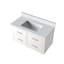 Meuble-lavabo simple blanc 36 po X P 22 po D, avec plateau en quartz blanc-117825060