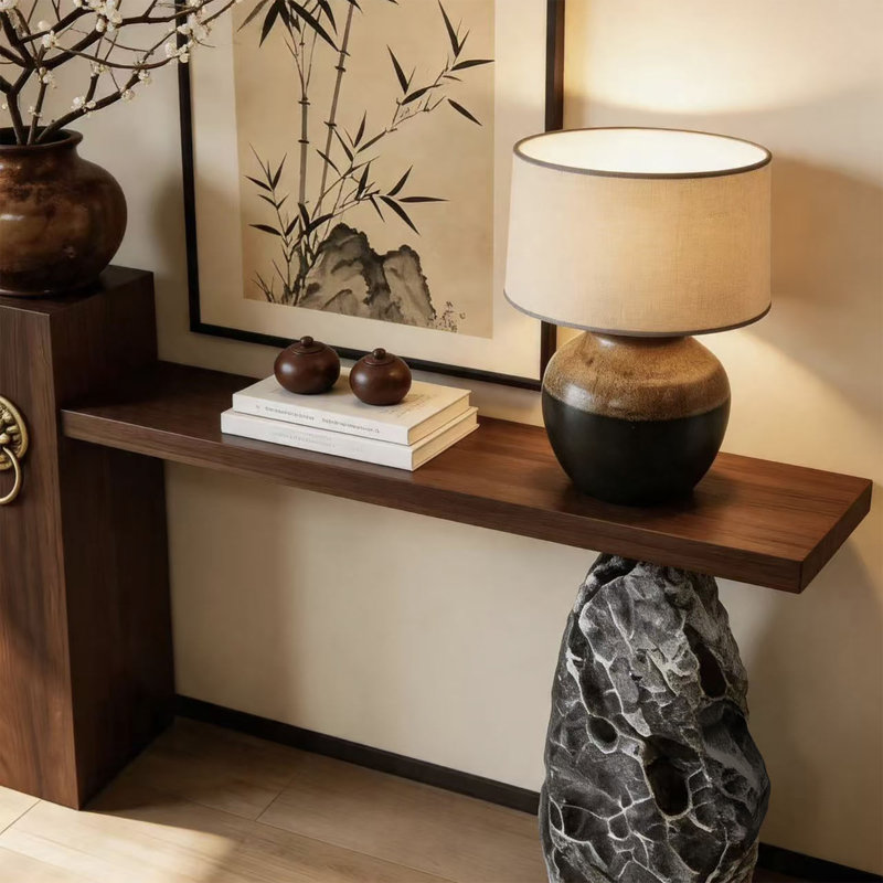 Nouvelle console de style chinois, H 31,7 po x l 70,9 po x P 11,8 po