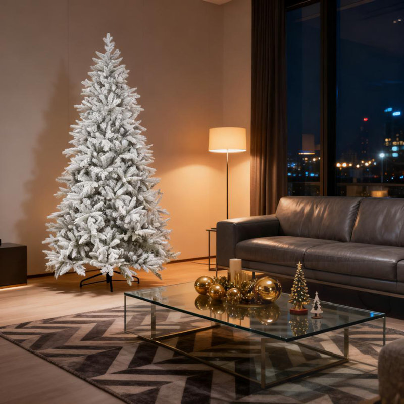 8ft Artificial Flocked Christmas Tree