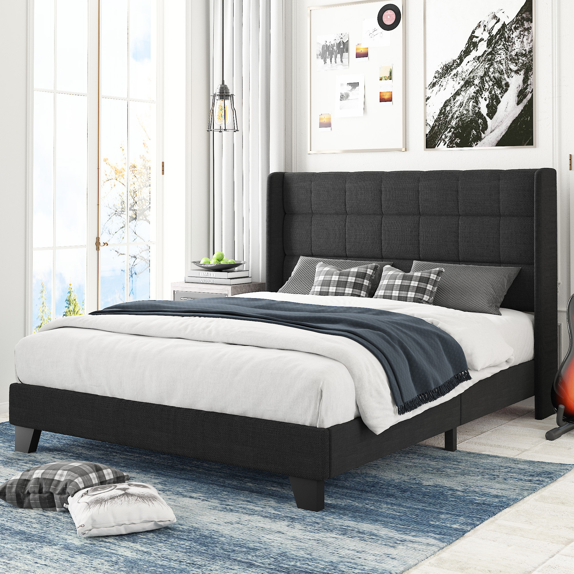 Latitude Run® Platform Bed Frame With Wingback & Reviews 