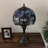 Hamal Tiffany Table Lamp Blue Purple Stained Glass Tulips, LED Bulbs Included 22" H x 12" W