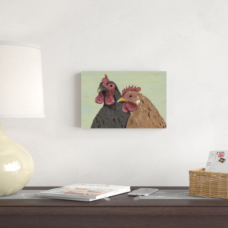 Four Roosters Brown Chickens, H 8 po x l 12 po