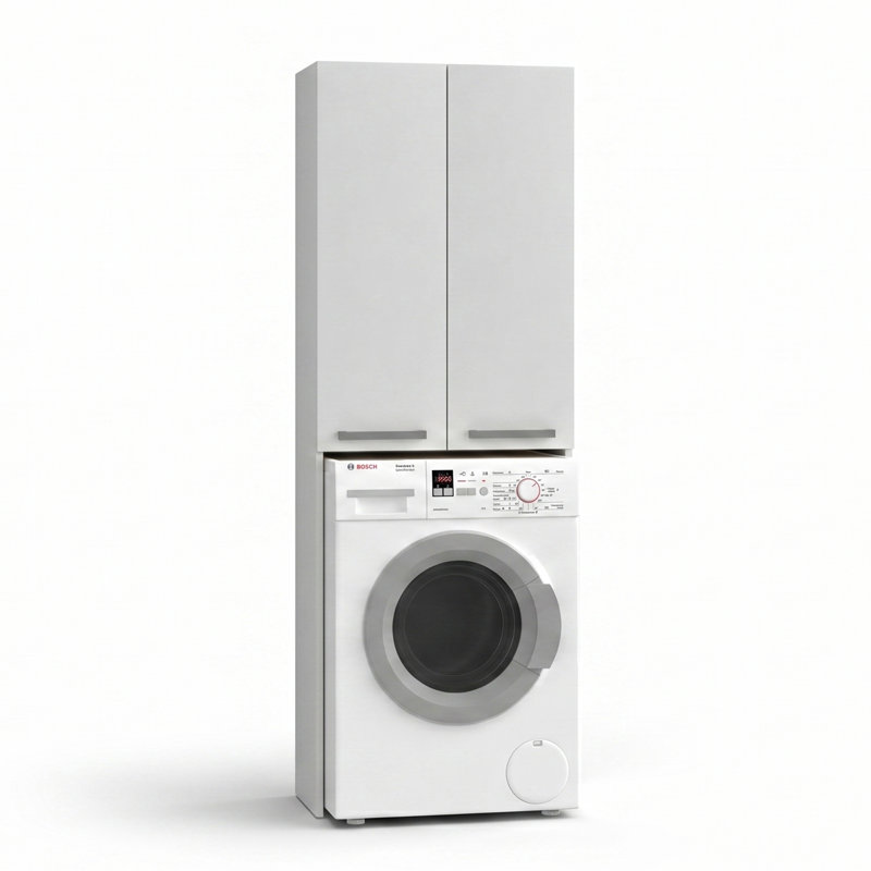 Nadina Solid Wood Laundry Room Organiser, White