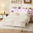 Wood Headboard with Led Lights & Charging Station-116602357-116602356