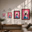 Music in Blue Silk Japandi - Framed Print-770484112-770484114