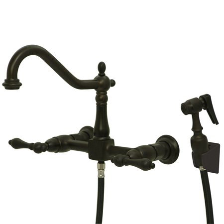 Distributeur d’eau chaud & froid avec jet latéral Heritage, Bronze huilé