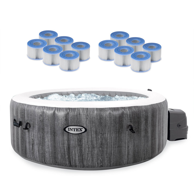 Intex Purespa Plus Inflatable Hot Tub Jet Spa with Filter Cartridges