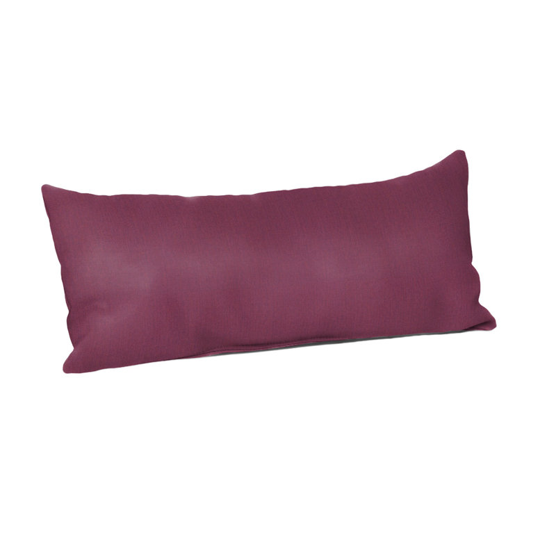 Sunbrella® Outdoor Reversible Throw Pillow, Canvas Iris, 9" W x 22" W