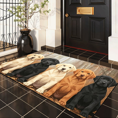  Non-Slip Indoor Outdoor Door Mat, 24"x36",labrador retriever group