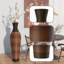 vases de sol design debout avec élégantes finitions bicolores brun foncé