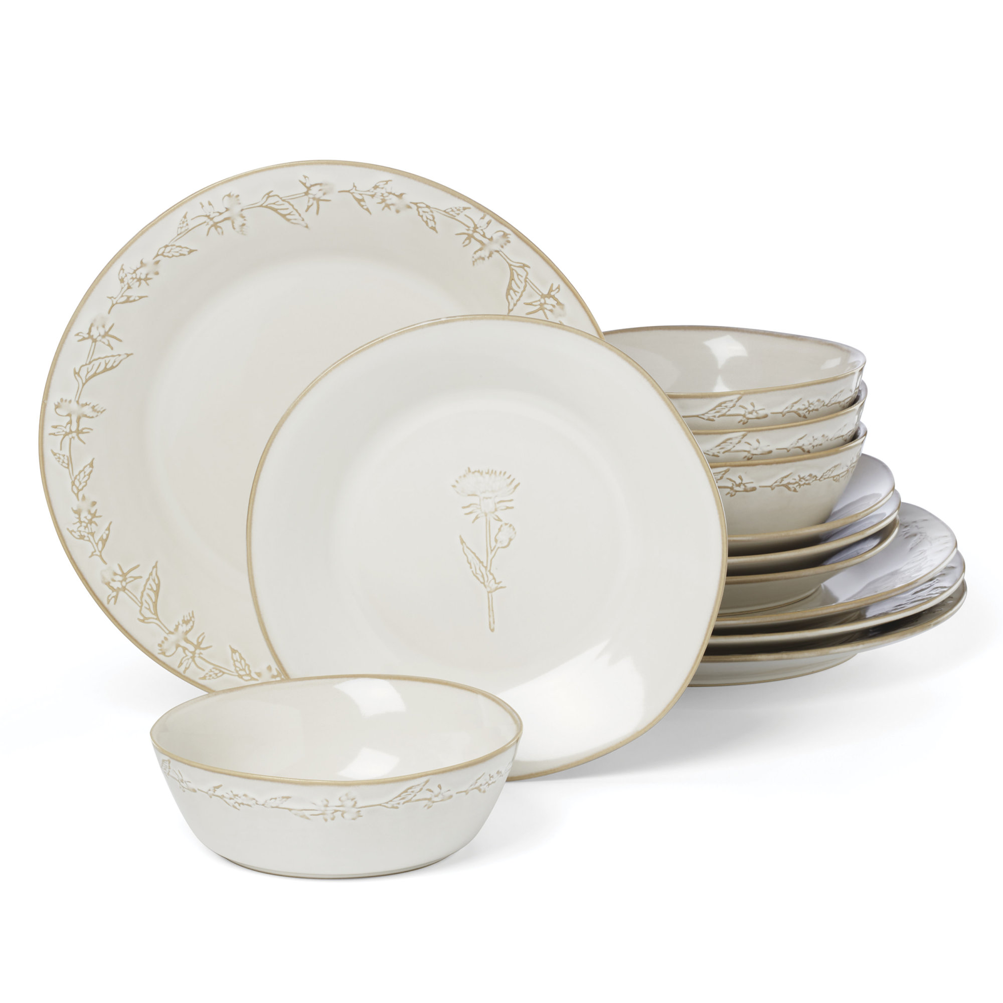 Homespun 12 Piece Dinnerware Set