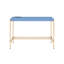 Bureau avec aspect contemporain, bleu marine et or, plateau de 15 mm d'épaisseur, l 42,74 po x P 20,57 po, finition lustrée élégante et H 30,84 po, 70 lb