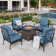 4-person Outdoor Conversation Set With Fire Pit Table