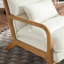 65.5cm Wide Modern Solid Wood Frame Upholstered Armchair with Lumbar Support Pillow-191735503