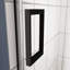 Porte de douche coulissante pour baignoire, verre trempé 5/16 po, noir mat, conception de fuite durable