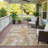 Machine Washable Indoor/Outdoor Bourkelands ACN2334 Floral Rug-1192548369