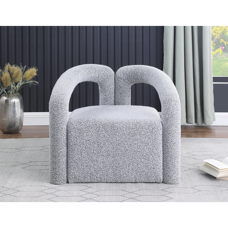 Fauteuil demi-tonneau Kierson, Boucle gris