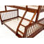 Lit superposé simple au-dessus d'un lit double en bois massif Sofren-24110083