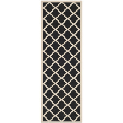 Arneshia Black Indoor/Outdoor Area Rug