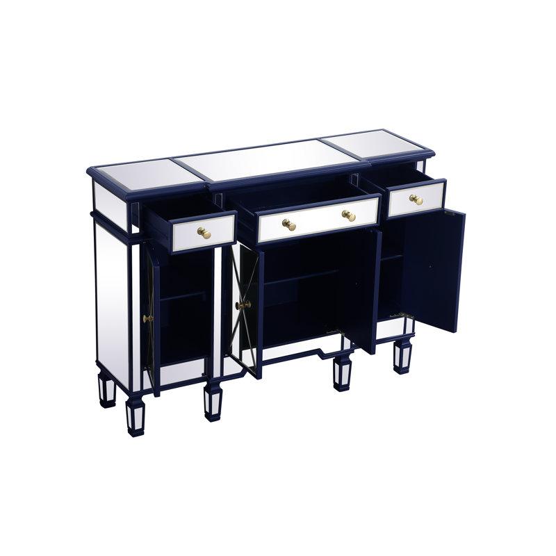Caila 3 Drawer Sideboard, Gold, 36" H x 48" W x 14" D