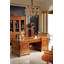 3 Piece Solid Wood Rectangular Executive Desk Office Set with Chair and Bookcase