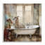 Plaque murale Shaggy Alpaca Bath Time, design par Sasha