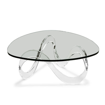 Wave Glass Top Coffee Table