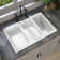 30" X 19" White Undermount Kitchen Sink Workstation Rectangular Topmount Sink Granite Composite Dual Mount Single Bowl Basin Farmhouse Deep Sink with Prep Sink Colander&Accessories