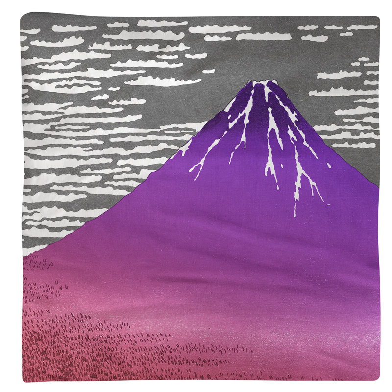 Katsushika Hokusai Cotton Square Napkin, Pink/Purple