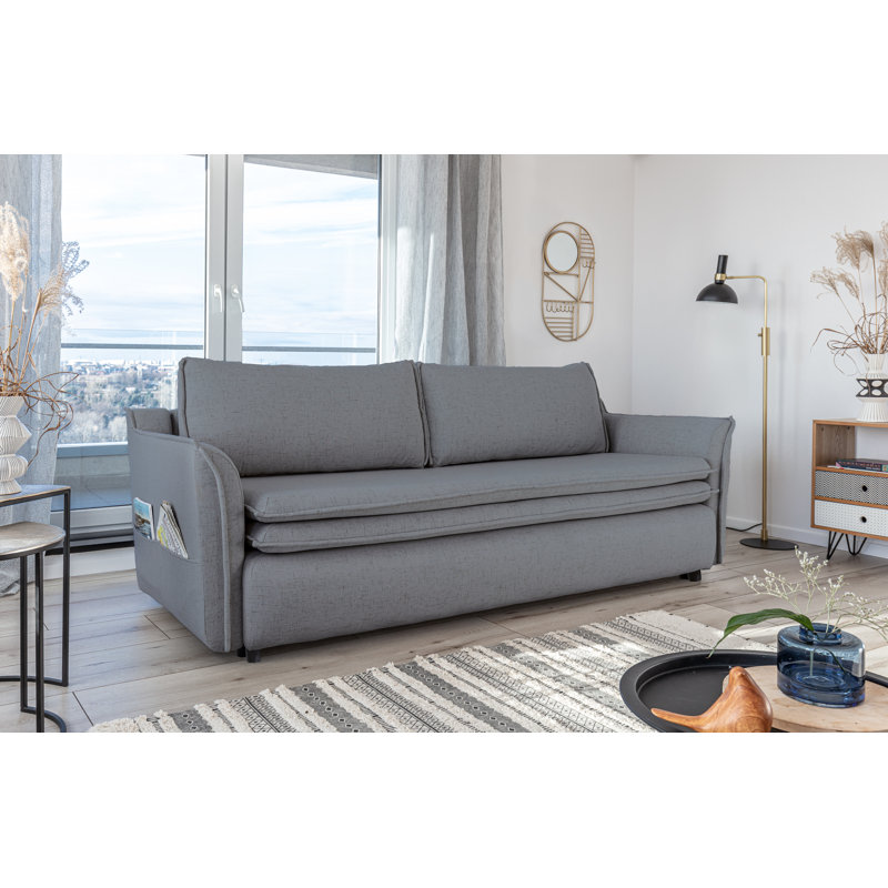 Charming Charlie 3 Seater Sofa Bed, Grey