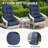 Outdoor 20‘’ in W X 20‘’ in D X 4‘’ in H Adirondack Chair Seat / Back Cushion Set (Set of 2)-636069445-642083493
