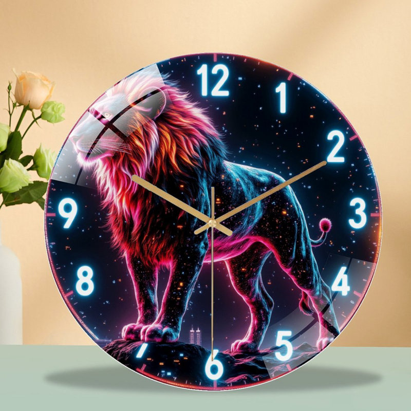 Horloge murale néon