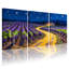 «Abstract Starry Night Vineyard Pathway Landscape», ensemble de 3 impressions sur toile-705986610