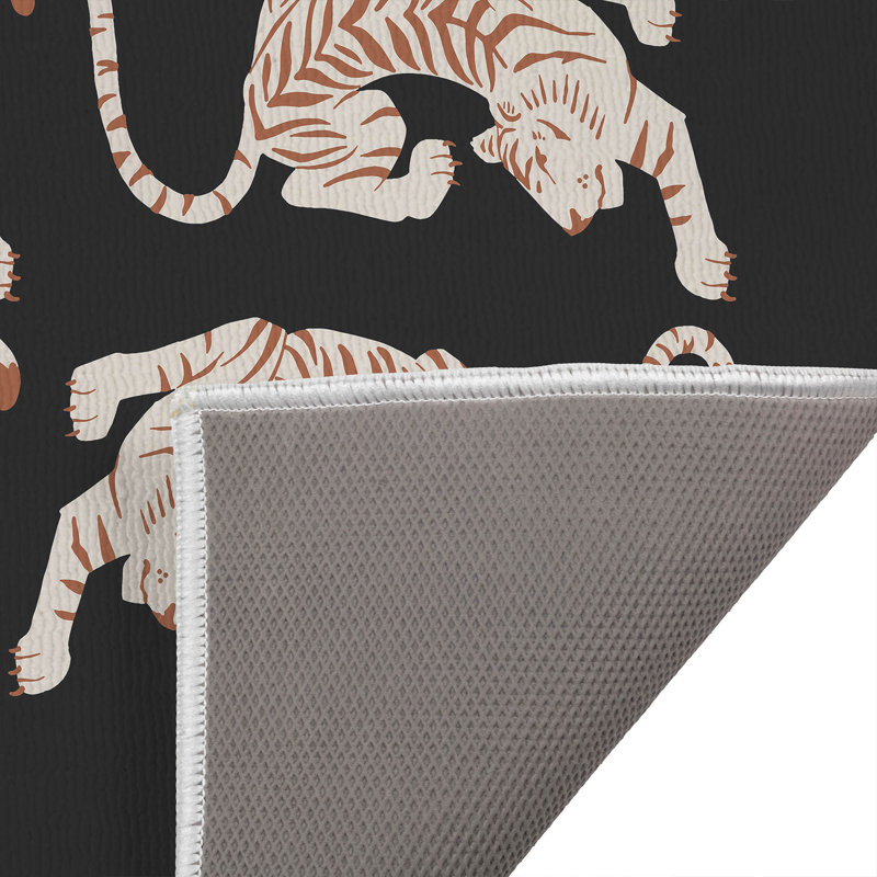 Paillasson Hey Tiger, Gris anthracite, L 34 po x L 21 po