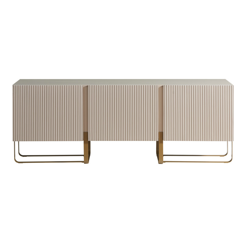 Tollette TV Stand for TVs up to 65", Beige/Gold