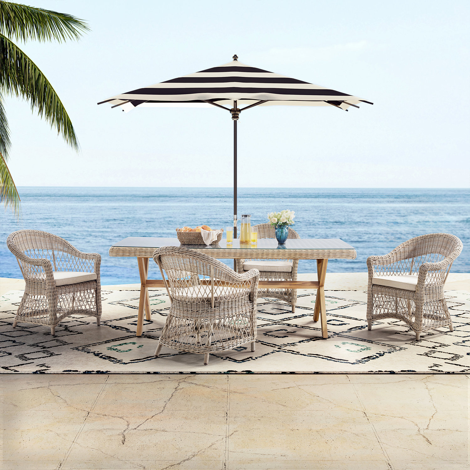 Cascade Acacia Patio Lounge Chair
