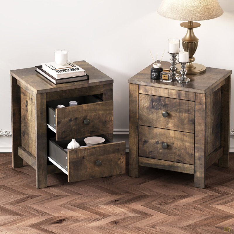 Table de chevet en bois Farmhouse