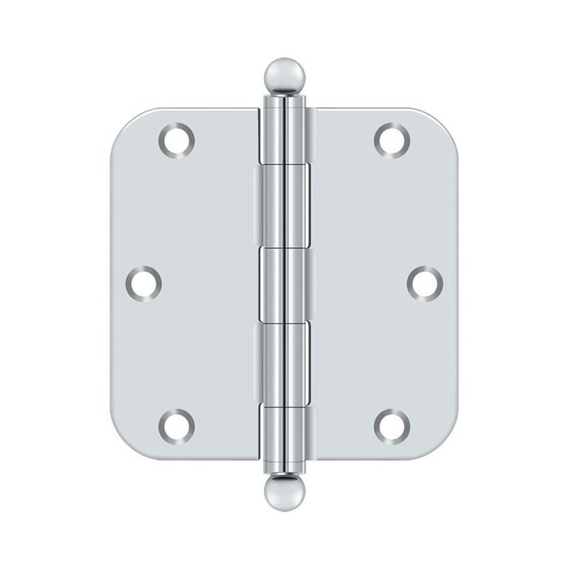 Steel Butt Bearing Hinge, Brushed Chrome