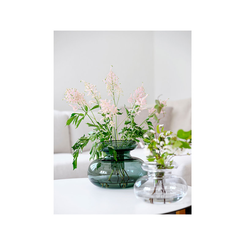 Daralynn Glass Table Vase, 25cm H x 23cm W x 23cm D, Transparent