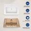 Plateau de meuble-lavabo simple blanc 28 po x 19 po avec 1 trou de robinet et trop-plein (lavabo seulement)