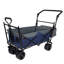 Chariot de jardin pliable robuste avec auvent 480Lbs avec auvent et roues bleues foncées 7 po-126257588-126257591