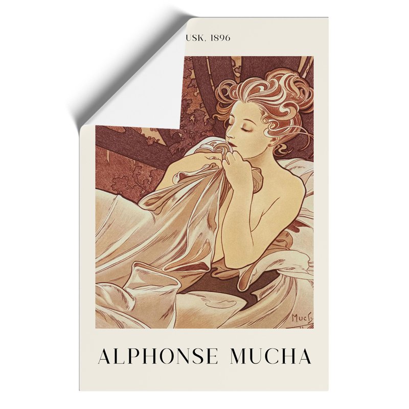 Dusk Print by Alphonse Mucha - Frameless Print, 59cm H x 42cm W x 0.1cm D