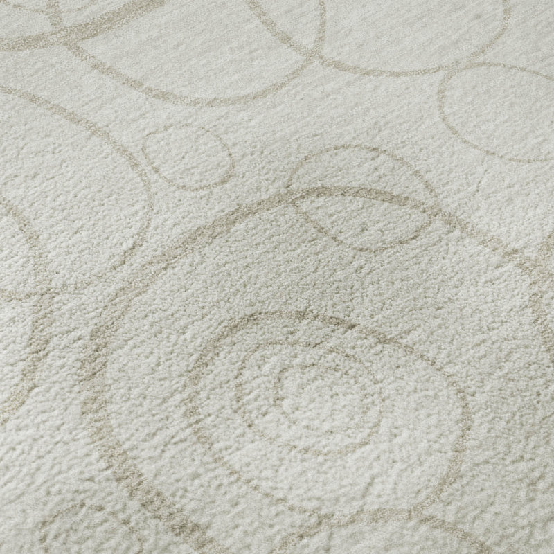 Premium Machine Washable Mayfield AMF2407 Bubbles Rug, Ivory, 10' x 14'