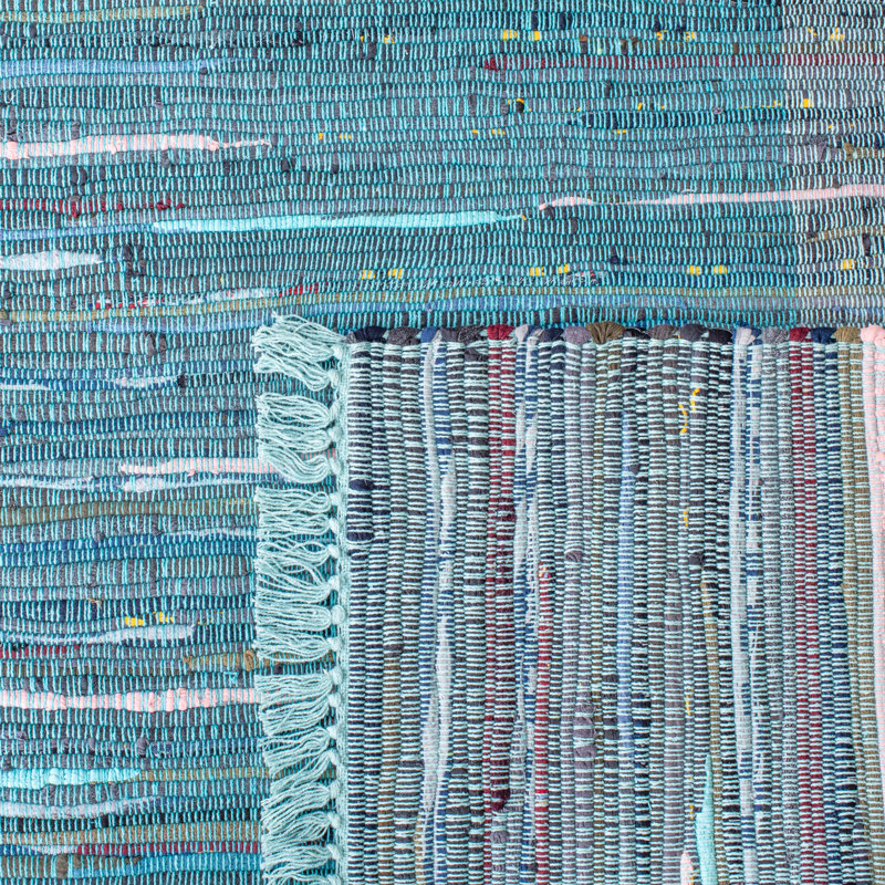 Tapis à rayures en coton tissé à plat Mcleod, Rectangle 8 pi x 10 pi