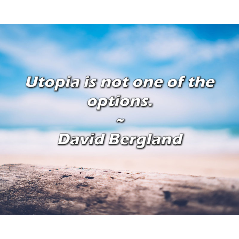 David Bergland Quote: Utopia is not one of the options.