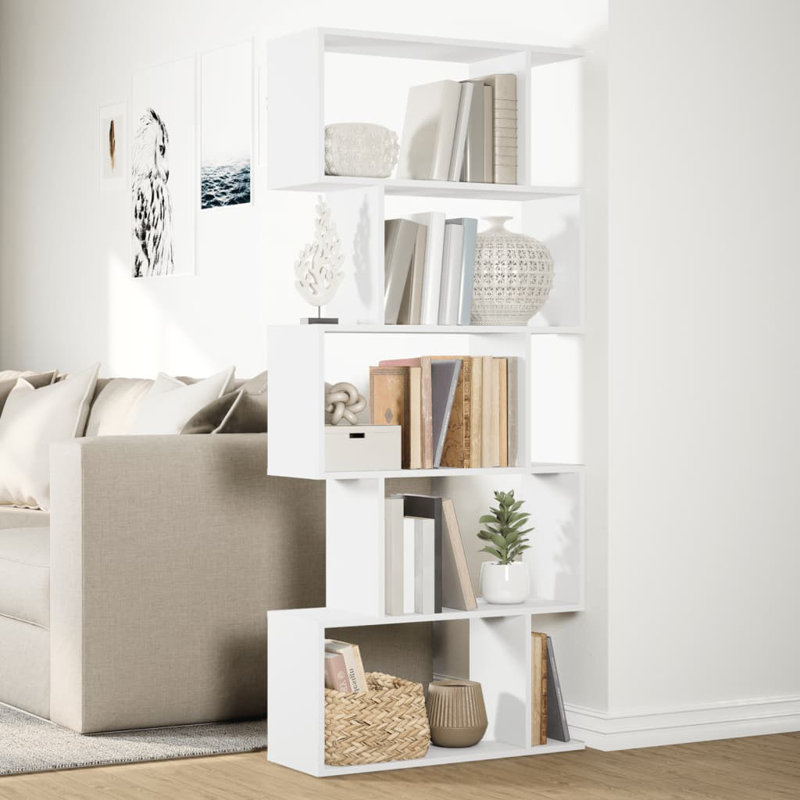 Sekai 70cm W Bookcase, (5 Shelves) 161cm H x 70cm W x 24cm D, White