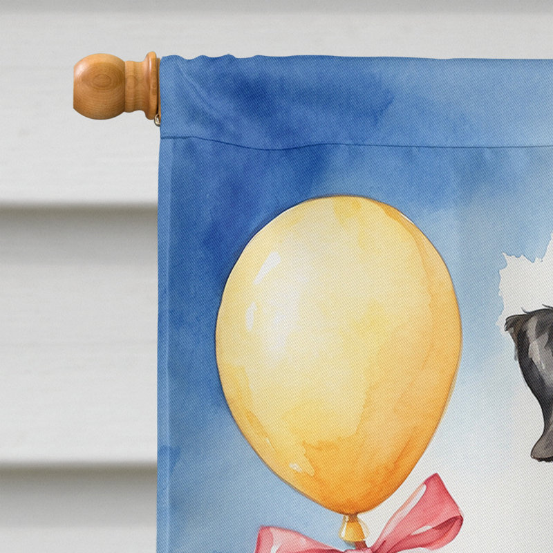 Drapeau «Happy Birthday House», Kerry Blue Terrier