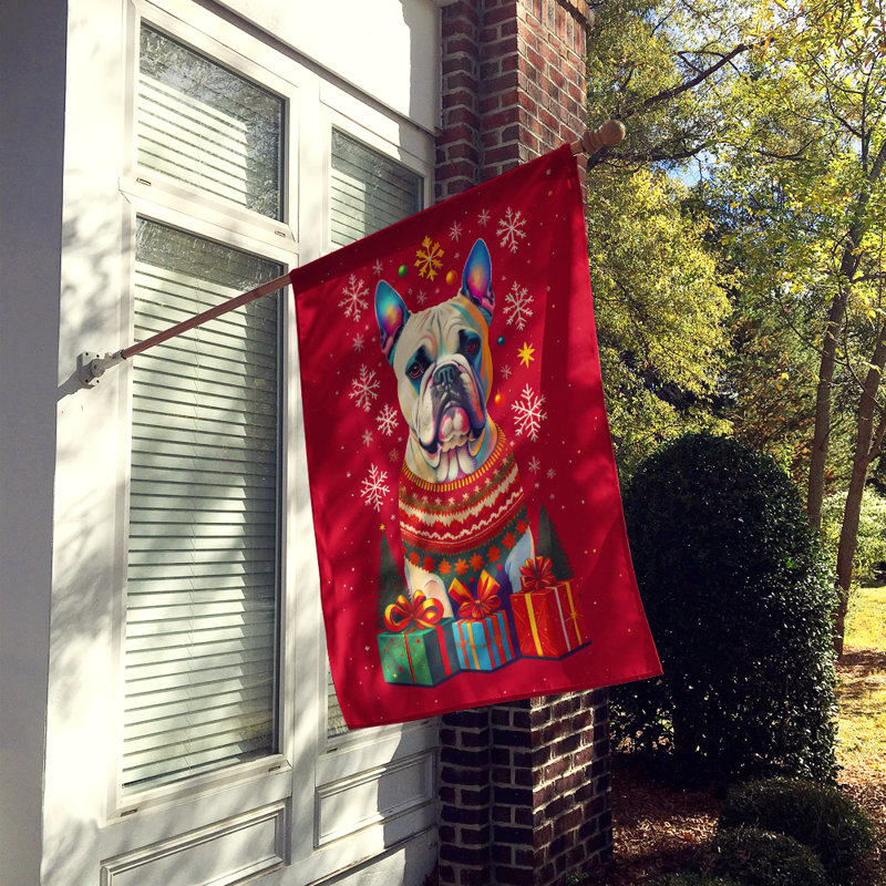 Drapeau de maison de Noël en polyester à double face H 40 po x l 28 po